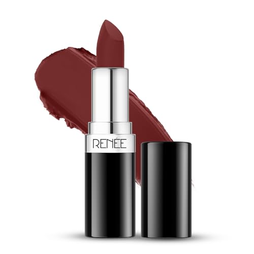 Image of RENEE Stunner Matte Lipstick - Raging Raven 4gm - Intense Color Pay Off, Full Coverage Long Lasting Weightless Velvety Formula With One Swipe Application - Enriched With Vitamin E & Hyaluronic Acid