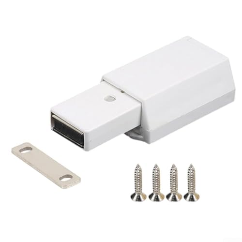 Sistema di chiusura magnetica per porte con forte tensione, adatto per diversi tipi di armadietti, colore: bianco