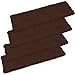 SuperKissen24. Set di 4 Cuscino Lungo per Panchina da Giardino 120x38 cm Resistente e Comodo per Panca da Esterno ed Interno - Marrone