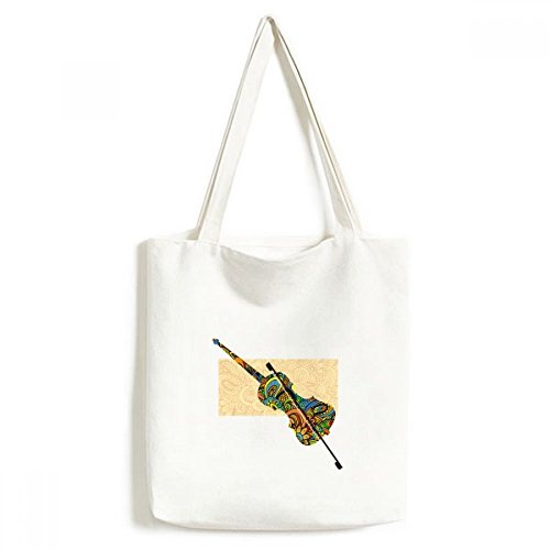 Violon Rock sac fourre-tout lavable et réutilisable pour artisanat et emballage cadeau