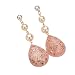 Produktbild Besonderes Ohrringe ICHQ 1 Paar Damen Ohrringe Mode Wassertropfenform Anhänger mit Weiß Perle Frauen Ohrringen Schmuck Zubehör Legierung Ohrhänger (Rosa)