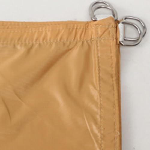 Toldo vela de poliéster 160GSM duradero impermeable y triangular para patios exteriores 6