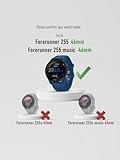 iDaPro Screen Protector for Garmin Forerunner 255/255 Music 46mm Smartwatch + Silicone Anti-dust Plugs [4 Pack] Tempered Glass Anti-Scratch Bubble-Free - Image 2