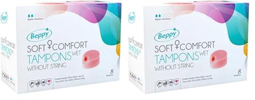 Beppy Soft Comfort- Tampones con recubrimiento lubricante, (1 x 8 piezas) (Paquete de 2)