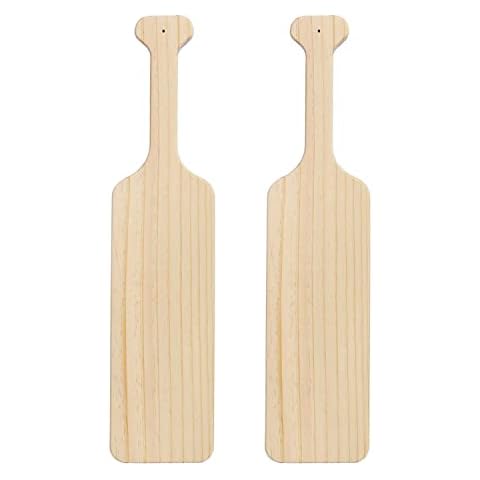 BATTIFE 2Pack 18 Inch Greek Fraternity Paddle, Unfinished Pine Wood Paddle, Solid Wooden SororityPaddle, Frat Paddle Cover
