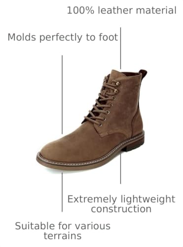 Image of Arkbird Men's Motocycle Combat Boots, Comfortable Stylish Lace Up Fashion Casual Boot For Men