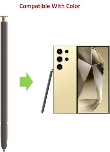 Image of SLQ Galaxy S24 Ultra S Pen [Withbluetooth |4096 Pressure Sensor ] Replacement For Samsung Galaxy S24 Ultra 5G All Versions Touch Stylus Pen With 5Xtips /Nibs (Yellow)