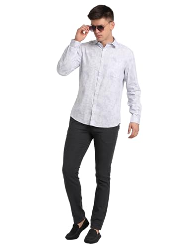 Image of Turtle Men Cotton Stretch Narrow Fit Charcoal Checkered Flat Front Casual Trouser || Pant || Men's Trouser