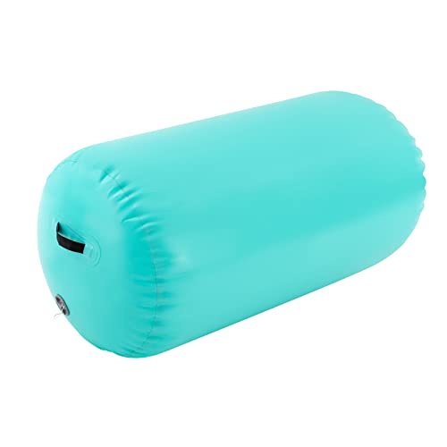 Inflatable Gymnastic Mat Air Roller Gymnastics Air Barrel with Electric Pump for Backbends/Back Handsprings Exercise/Back WalkoversTraining/Cheerleading/Tumbling