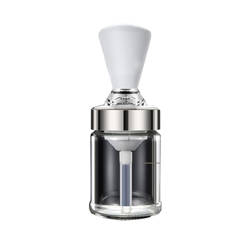 soulnioi Oil Dispenser Bottle For Kitchen/2 In 1 Squeeze Glass Oil Bottle with Silicone Brush/With Brush Portable Oil Bottle Measuring Oil Vinegar Dispenser For Air Fryer,Cooking,BBQ 135ML