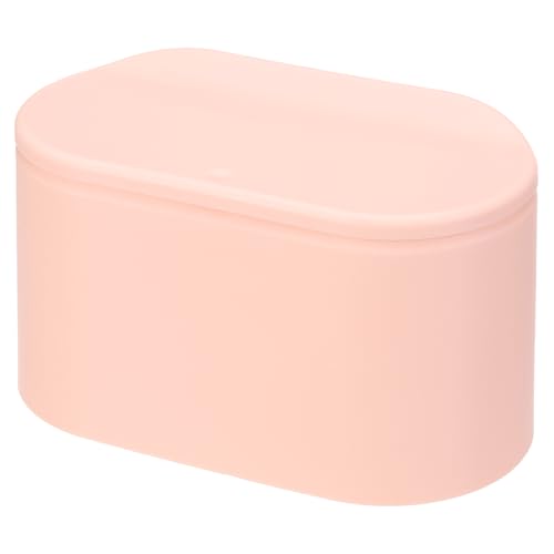 Mini caneca de basura cuadrada de 0.8 galones rosa