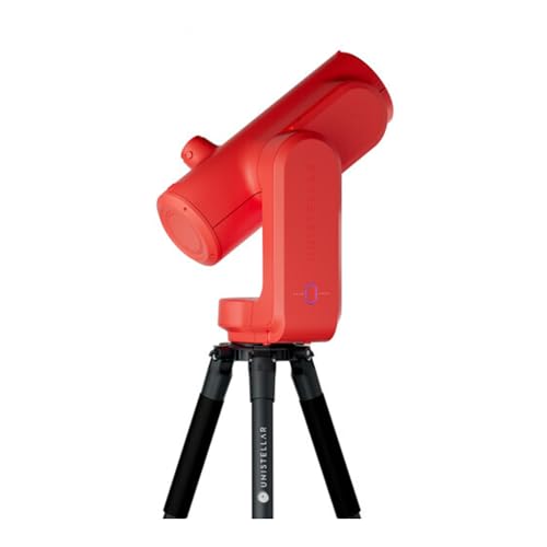 Image of Odyssey PRO - UNISTELLAR Smart Telescope (with Eyepiece), 85mm f /3.9 (320mm) Digital & Computerized, App-Controlled Motorized Alt-Az, Enhanced Vision, RAW /FITS Export, 64GB, 5h Battery (Red)