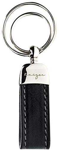 KZ1023BLK Leather Keychain - Black