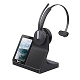 Yealink WH64 Workstation Mono Kabelloses DECT & Bluetooth Headset, Noise Cancelling Mikrofon, Touchscreen, Kompatibel mit Teams & IP-Telefonen, Freisprecheinrichtung für Büro und Homeoffice