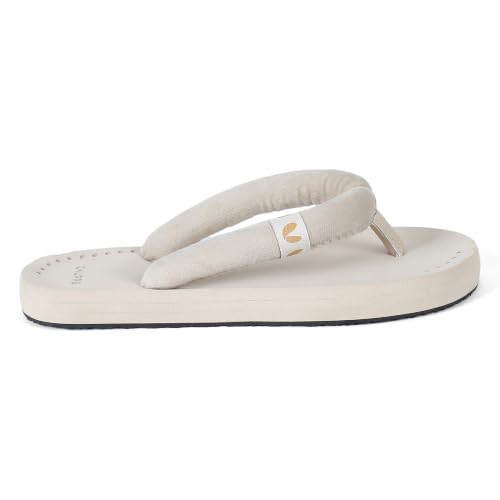 Image of CHUPPS Plush Beige Drift Orthopedic Slippers | Soft Footpharma Footbed | Breathable Ventilation Holes | Lightweight Flip Flops | Anti-Skid Chappals for Everyday For Womens