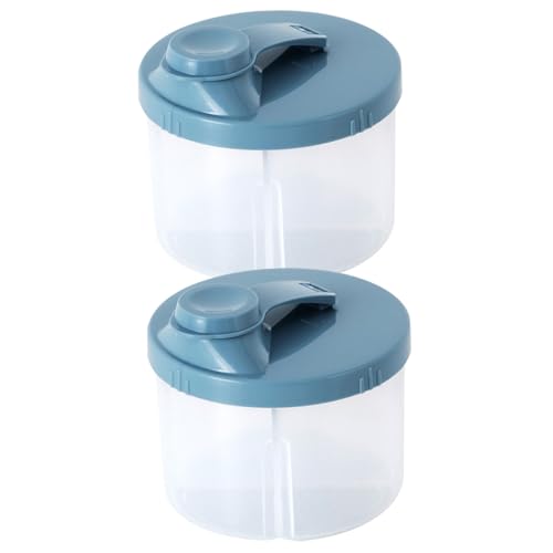 2 pcs Portable Formula Dispenser Four-Compartment Milk Powder Storage Container for Travel Feeding and Compact Snack Organizer