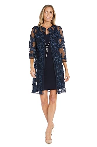 R&M Richards Womens Soutache Jacket Two Piece Dress