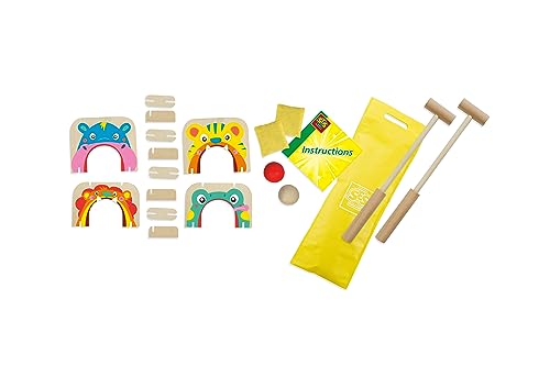 SES Creative 02293 Croquet and Bean Bag Toss - 2-in-1 Outdoor Game Set for Kids, Various Colours, Medium - Image 2