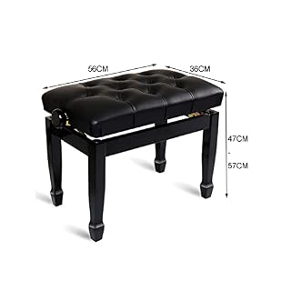TEmkin Banc de Piano en Cuir Moderne, Tabouret de Piano Solo, Banc de Clavier, Tabouret de vanité, Hauteur réglable de 10 cm, 56 x 36 x 47-57 cm - Les Beatles, Paul McCartney, John Lennon, RIngo Starr, George Harrison TEmkin Banc de Piano en Cuir Moderne, Tabouret de Piano Solo, Banc de Clavier, Tabouret de vanité, Hauteur réglable de 10 cm, 56 x 36 x 47-57 cm – Image 2