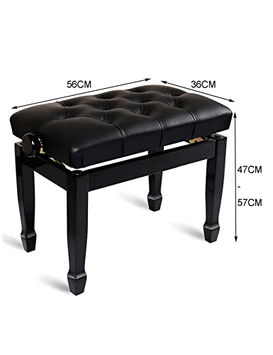 TEmkin Banc de Piano en Cuir Moderne, Tabouret de Piano Solo, Banc de Clavier, Tabouret de vanité, Hauteur réglable de 10 cm, 56 x 36 x 47-57 cm - Les Beatles, Paul McCartney, John Lennon, RIngo Starr, George Harrison TEmkin Banc de Piano en Cuir Moderne, Tabouret de Piano Solo, Banc de Clavier, Tabouret de vanité, Hauteur réglable de 10 cm, 56 x 36 x 47-57 cm – Image 3