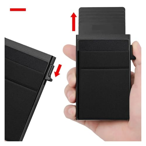 Credit Card Holder Men Thin Slim Mini Minimalist Wallets Luxury Metal Bank ID Cardholer Case Wallet, Compatible for Carteras(Gray)4