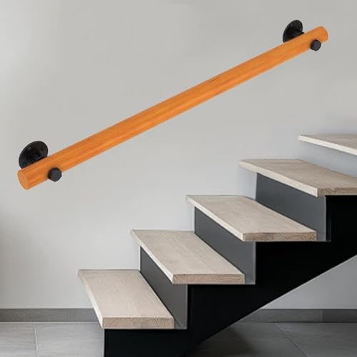 Rampe d'escalier bois massif 300cm | Barre de support robuste