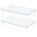 Price comparison product image PUTORSEN® Monitor Stand Riser for Computer, Laptop, Desk, Printer, 15.7 x 9.4 Inch Tempered glass (2 Pack)