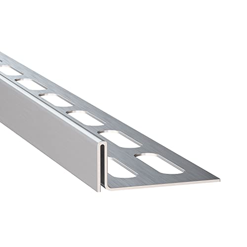 Aquabad Edelstahl Gefälleprofil Clive für begehbare Dusche 100cm, rechtsversion, Kantenhöhe 12mm