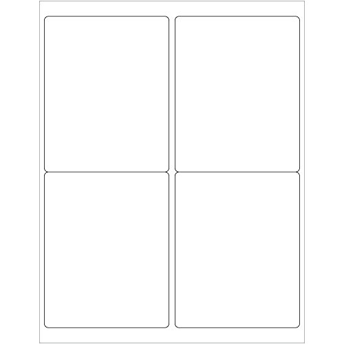 Tape Logic 4' x 5' White Shipping Address Labels, for Laser & Inkjet Printers, Removable Adhesive, 8 1/2' x 11' Sheet, 4 Labels Per Sheet, 100 Sheets