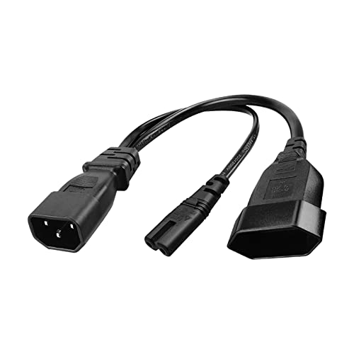 Ronyme Transmissão Por Cabo Adaptador de Alimentação Dividido IEC 320 C14 Macho para C7 Y
