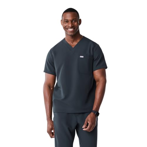 Image of FIGS Leon Scrub Top for Men | 3 Pockets, Tailored Fit, Modern V-Neck, 4-Way Stretch, Moisture-Wicking