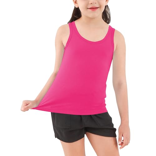 Dreammonkey Meninas Regata - Camiseta Elástica Sem Mangas Com Gola Redonda De Algodão Macio Para Cri