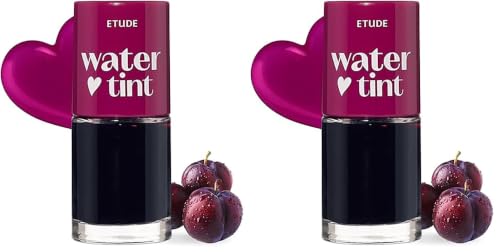 Image of ETUDE Dear Darling Water Gel Luminous Lip & Cheek Tint| Long Lasting, Waterproof, Smudgeproof |Korean Makeup|Shade-07- Prune Ade, 9ml (Pack of 2)