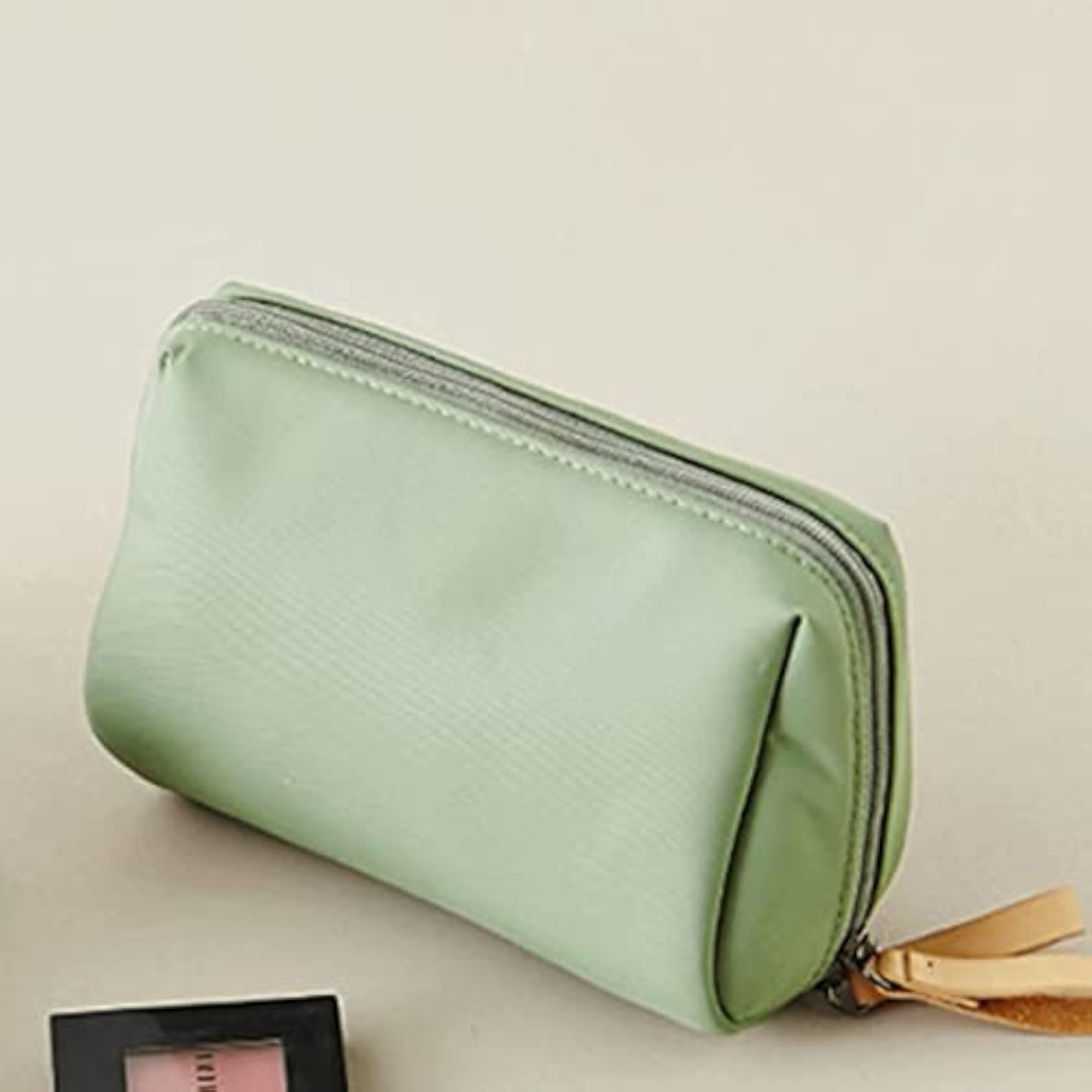 Simple Solid Color Cosmetic Bag for Women, Waterproof
