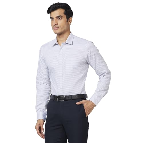 Image of Park Avenue Men's Pure Cotton Checks Pattern Slim Fit Semi Cutaway Collar Full Sleeve Formal Shirt