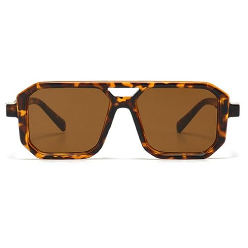 willochra Trendy Square Pilot Sunglasses for Women 70s Double Beam Flat top Sun Glasses Vintage Men Driving Sunglasses2
