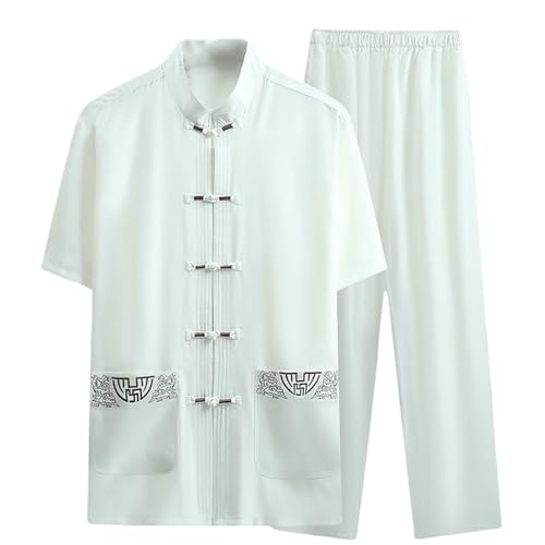 Hanfu homme en soie glacée rafraîchissant costume d'été anti-transpiration style chinois