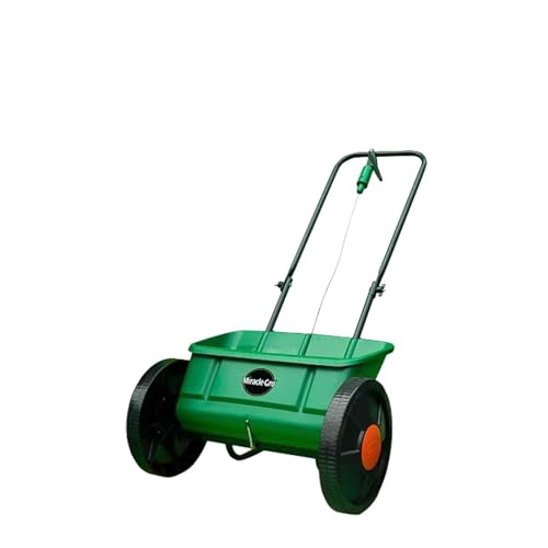 Miracle Gro Drop Spreader - Precision Lawn & Garden Fertilizer Spreader for Even Application, Easy Use, Durable, Ideal for Seeds, Fertilizer, and Lawn Care, Perfect for Small to Medium Yards