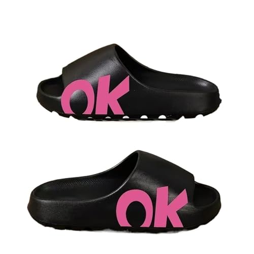 Soft Thick Soled Slippers Women's Summer Fashion Wear Slippers Home Home Sandals Men's Beach Shoes Print