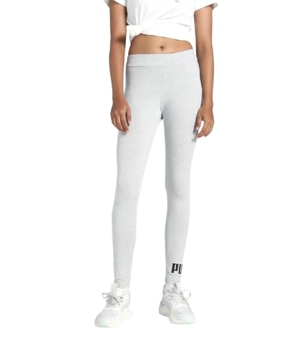 PUMA Womens No. 1 Logo Leggings, Light Gray Heather, L EU
