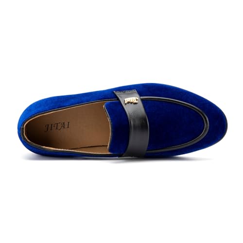 Image of JITAI Boys Dress Loafers for Weddings & School, Breathable Slip-On Leather Tuxedo Shoes, Toddler to Preteen