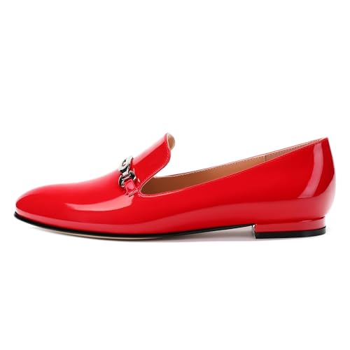 Image of Women's Loafers, Slip On Round Toe Comfortable Flats for Women Dressy and Work, Womens Business Casual Shoes