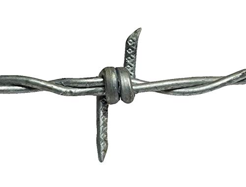Real Barbed Wire 60ft 15.5 Gauge - Great for Crafts, Fences, and Critter Deterrent