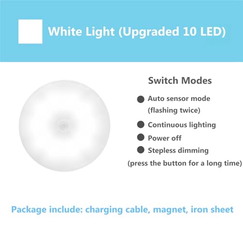 Lampe de nuit rechargeable USB à intensité variable pour éclairage meuble - 5