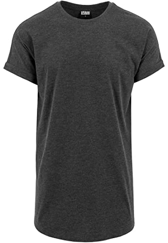 Urban Classics Herren T-Shirt Long Shaped Turnup Tee, lässiges T-Shirt...