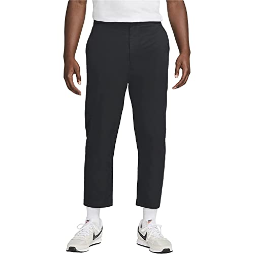 Nike Sportswear Style Essentials Men's Woven Unlined Sneaker Pants, Black/Sail/Ice Silver, 32