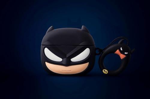 Image of Cartoon Silicone Case Compatible with Apple AirPods Pro 3 (2025) Case Cover - Cute 3D Shockproof 360 Protective Skin Cover with Keychain | AirPods Pro 3nd Gen Case (Bat-Man)