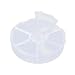 Pandahall 20Pcs 3.07 inch Diameter Plastic Bead Storage Containers 6 Grids Transparent Clear Round Jewelry Boxes Organizers