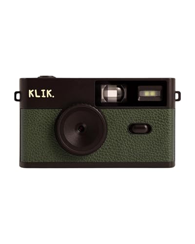 Klik Screen-Free Digital Camera | Stay Present & Capture Vintage Retro-Style Photos | 8MP 3 Film-Style Filters 500 Shots Per Charge Built-in Flash USB-C Photo Transfer Rechargeable (Green)