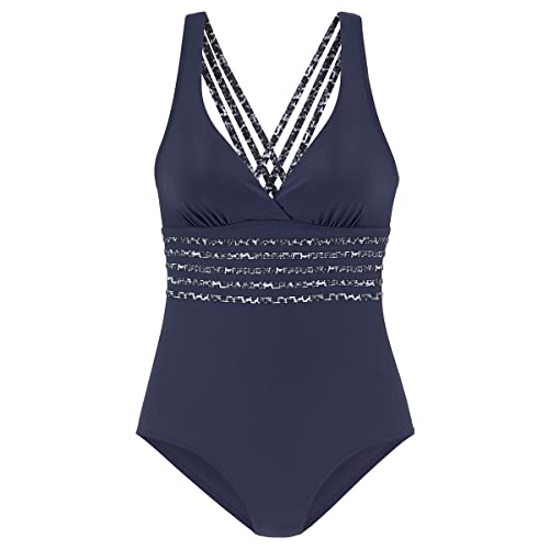 Lascana - Adele - Badeanzug (40 C Navy-Leo)